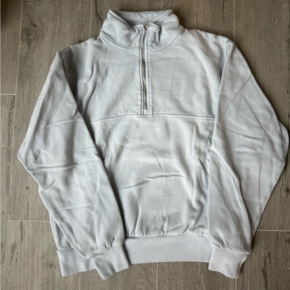 Brandy Melville Light Blue Quarter Zip - Picture 1 of 3